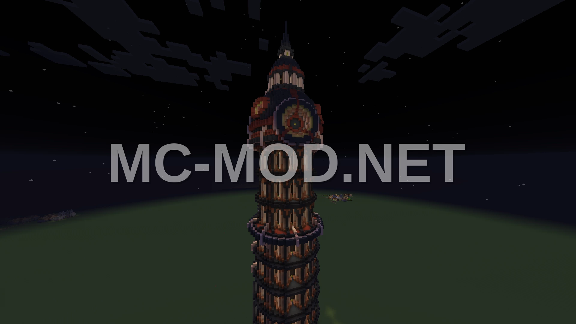 Dark Luminous Night Tower