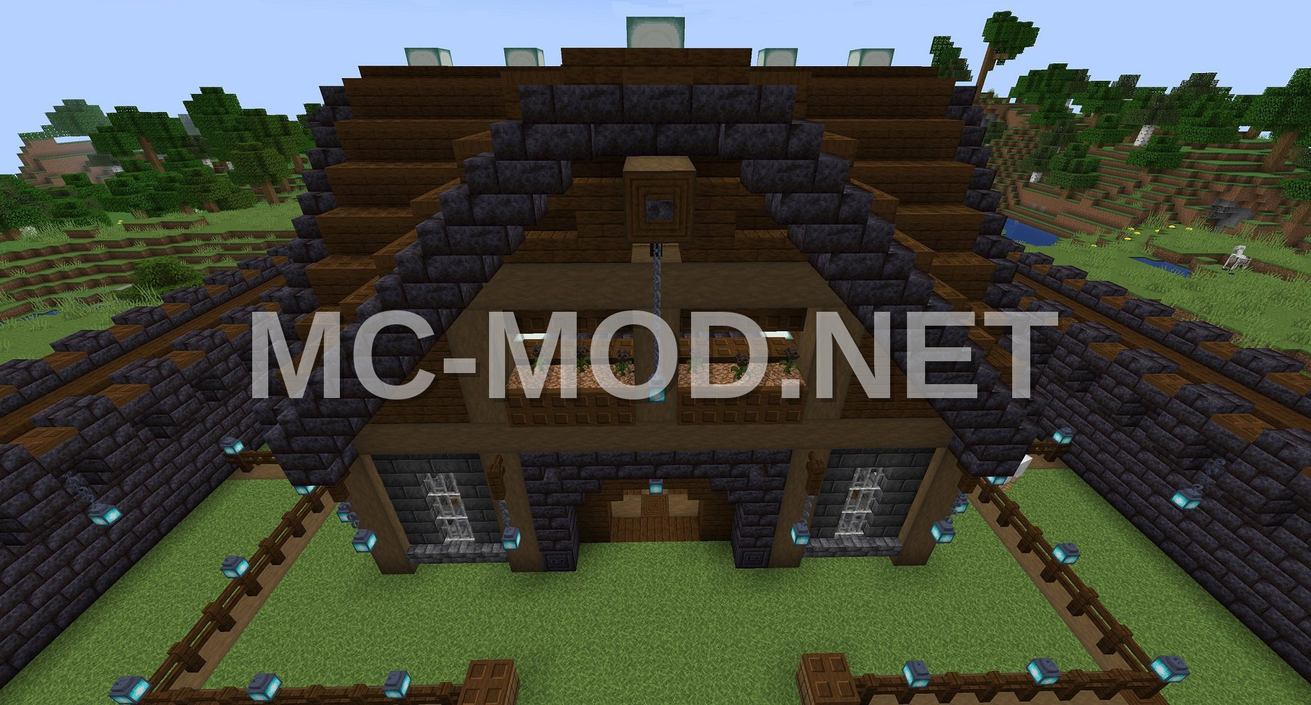 Dark Medieval Castle with Central House