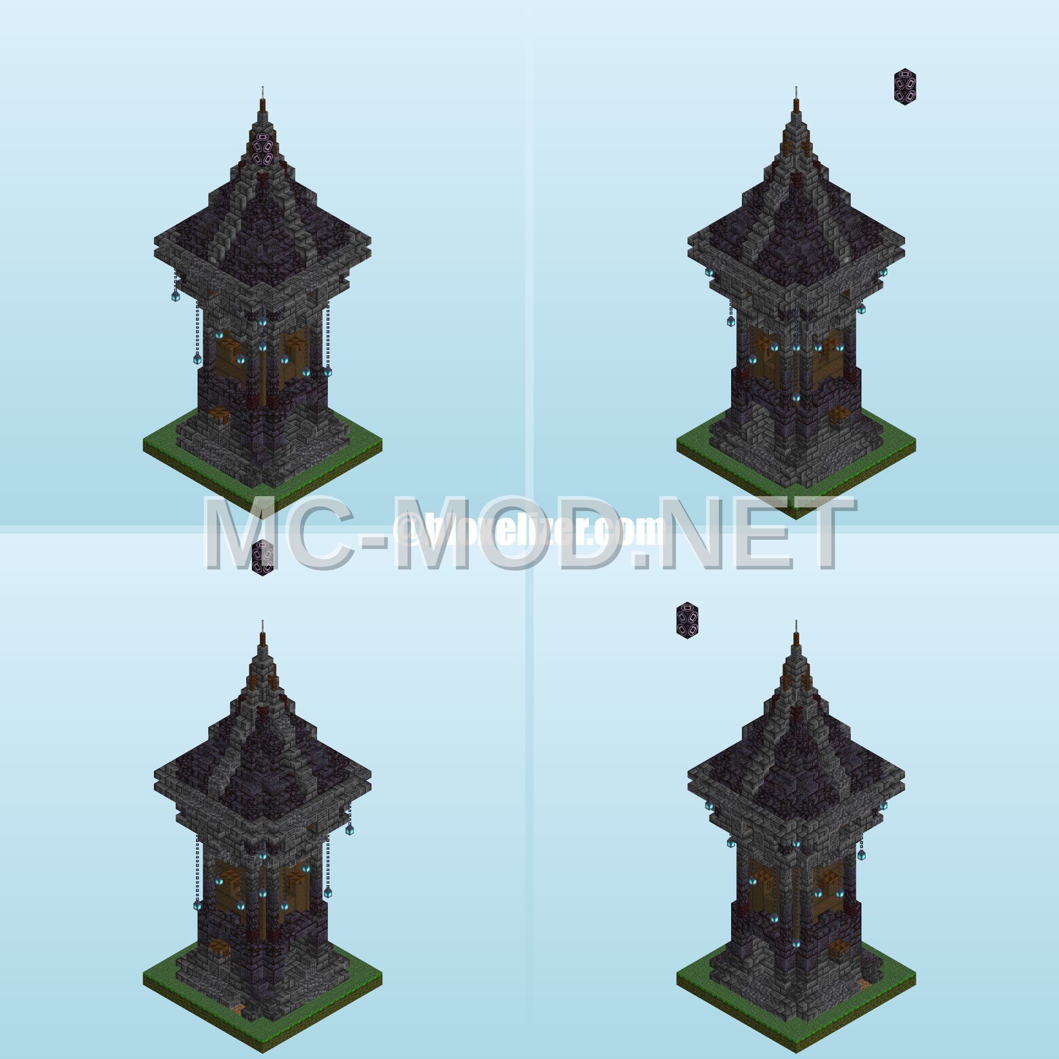 Dark Oak Deepslate Tower