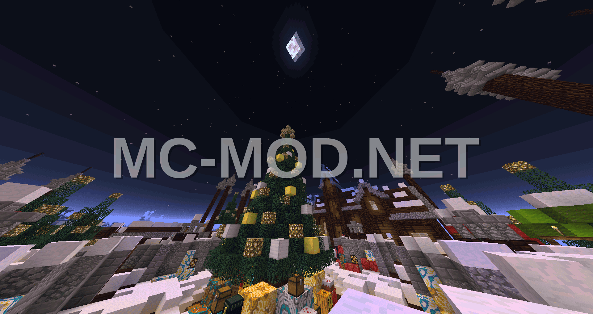 Decorated Christmas Village