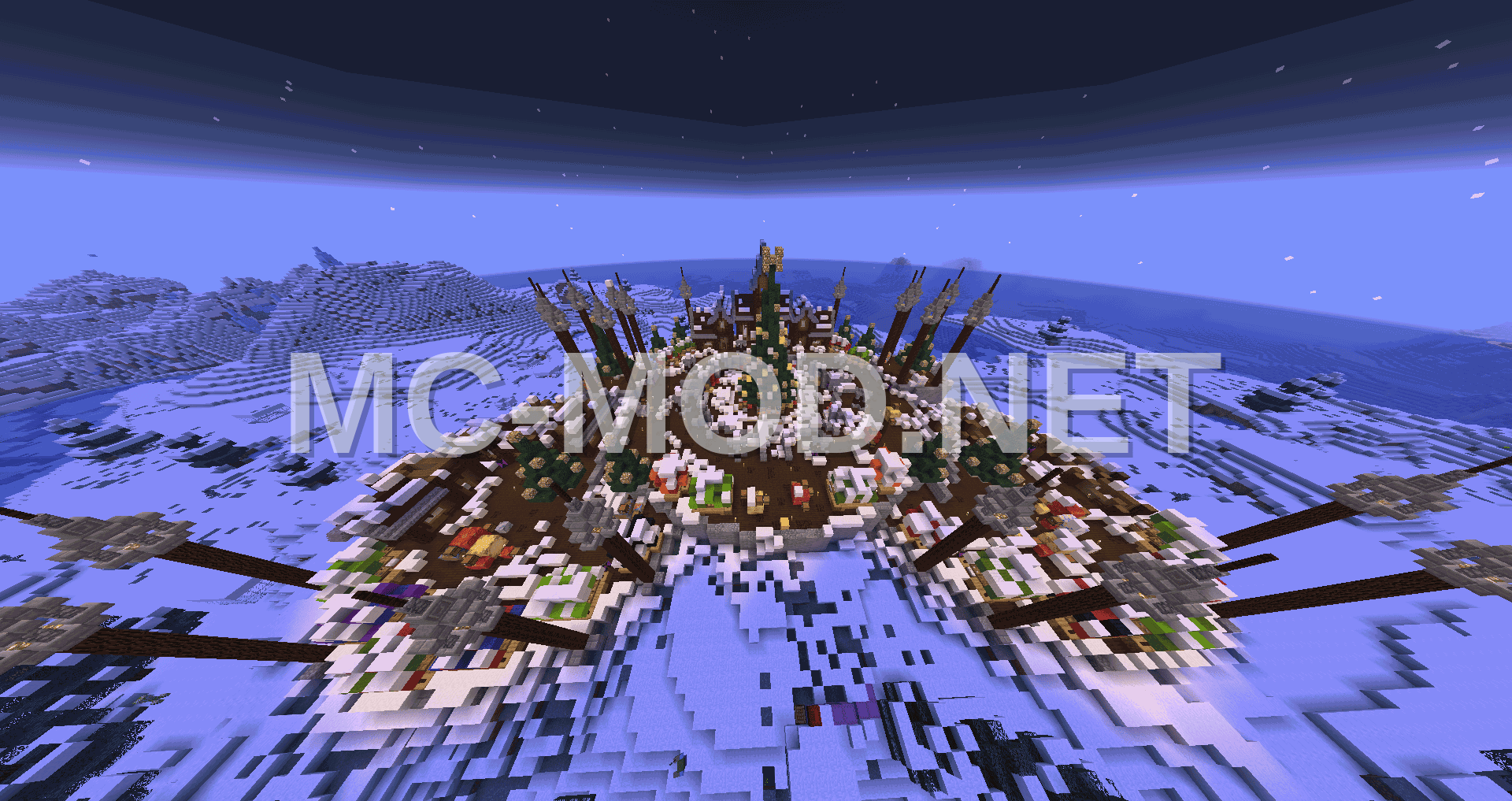 Decorated Christmas Village