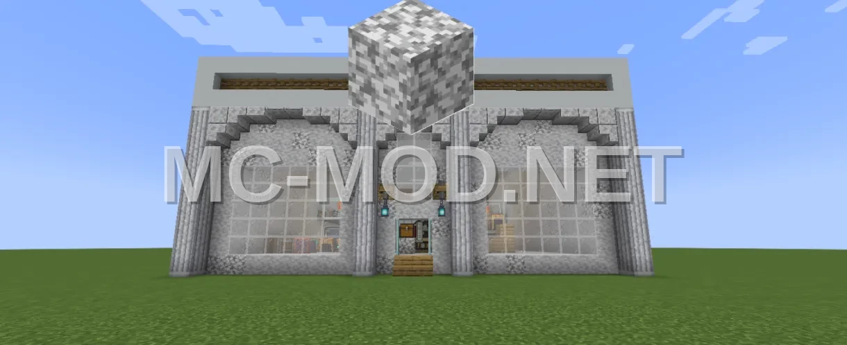 Diorite Farm – White Concrete & Cut Diorite