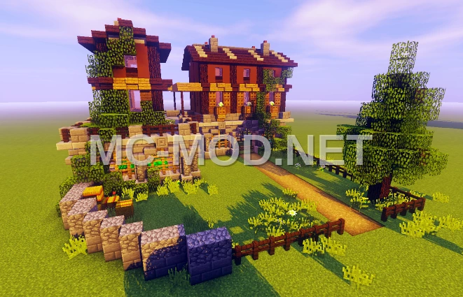 Elevated Minecraft Home With Guest House