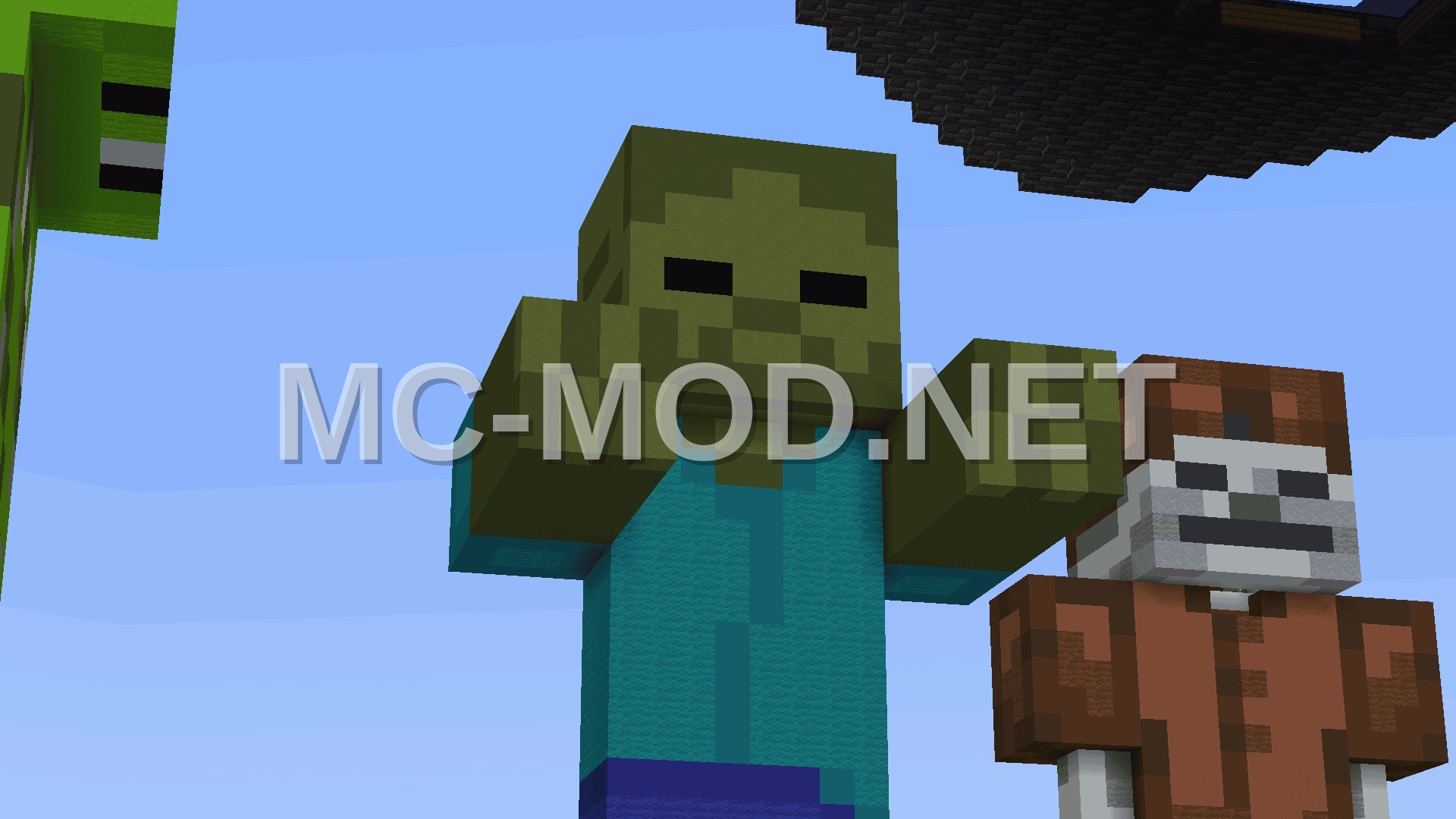 Minecraft Zombie Statue 1:1 Scale