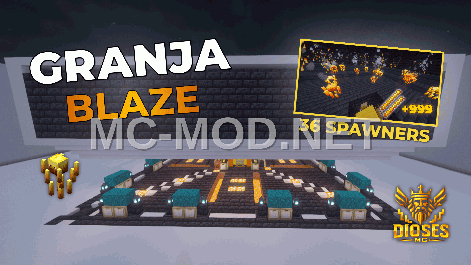 36 Blaze Spawner Farm 3×3 Chunks