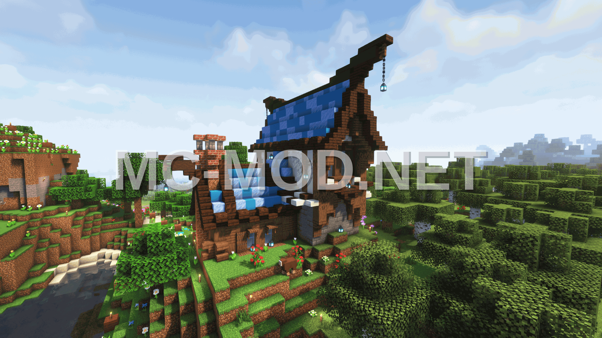Fantasy Blue Roof House