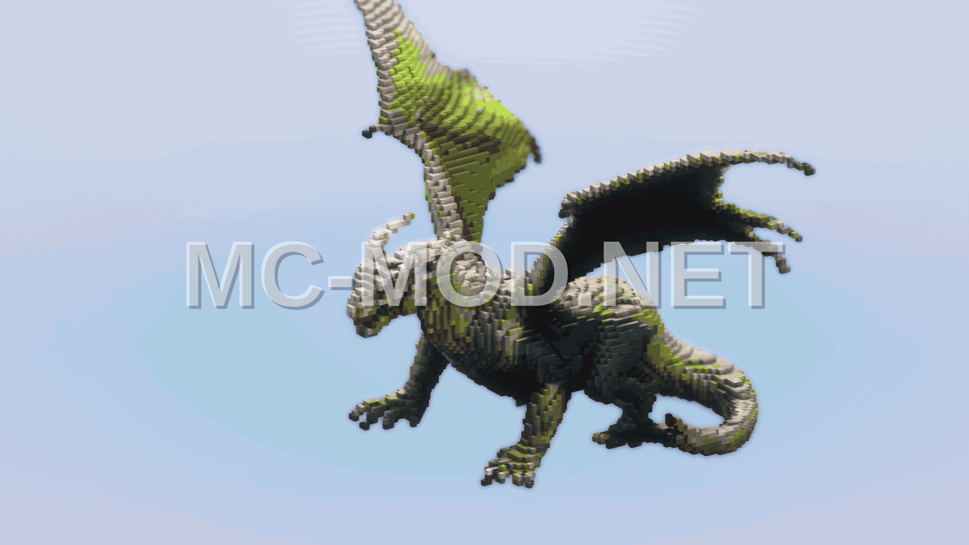 Fantasy Green Dragon Statue