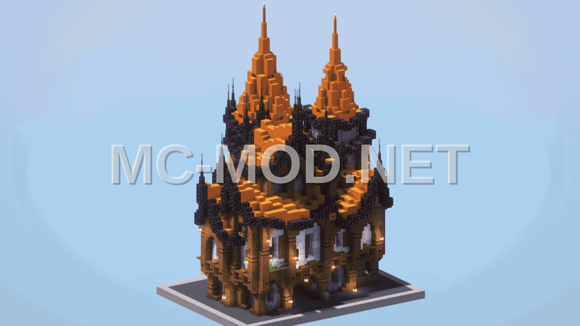 Fantasy Orange Sandstone House