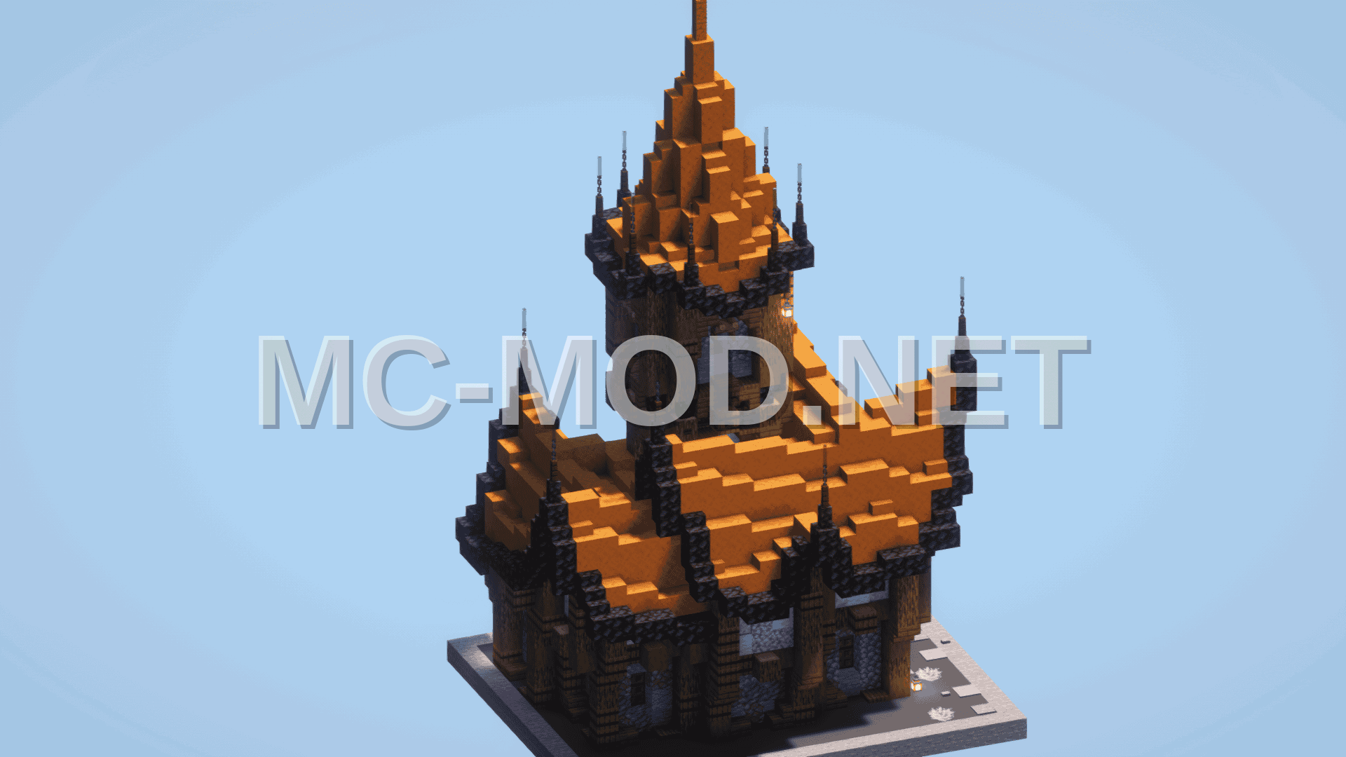 Fantasy Orange Sandstone House