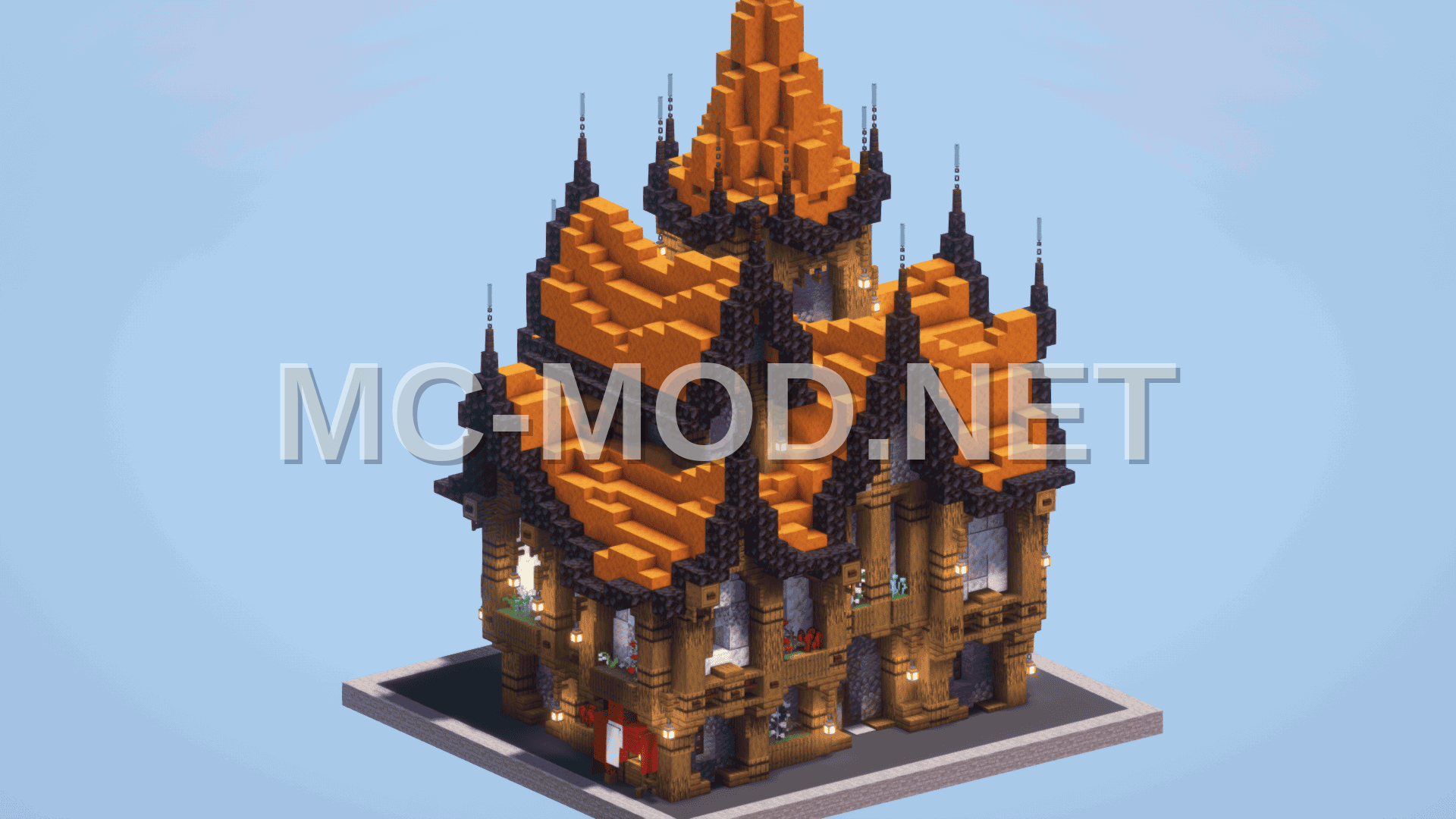 Fantasy Orange Sandstone House