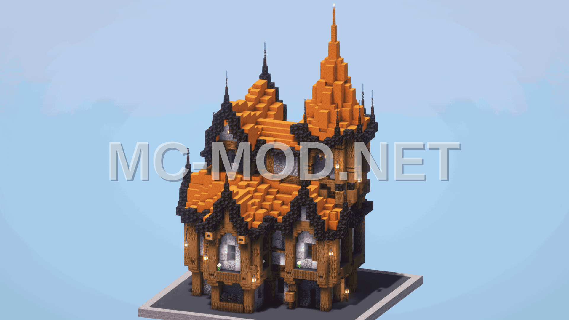 Fantasy Orange Sandstone House