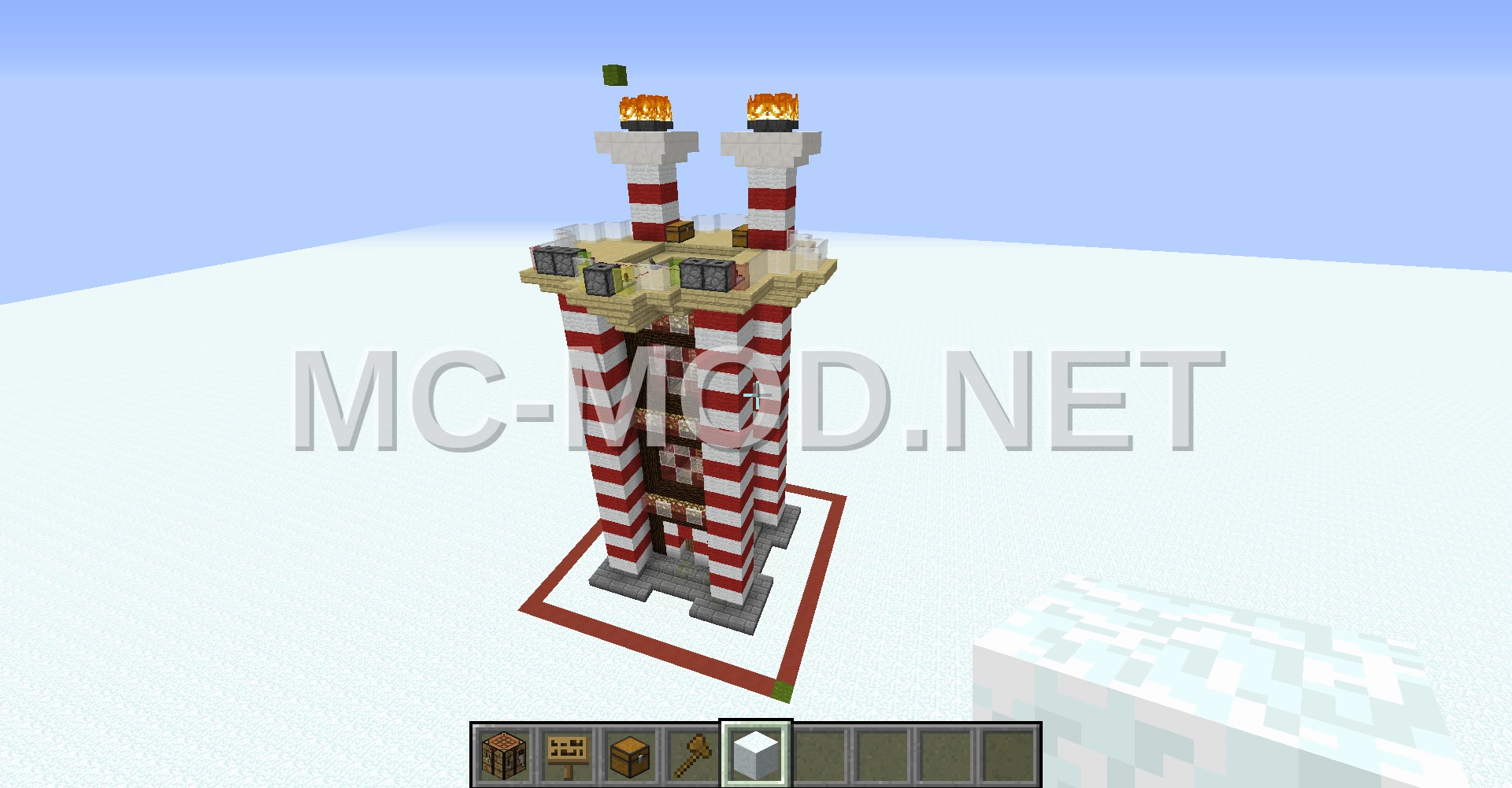 Firework Tower With Command Block