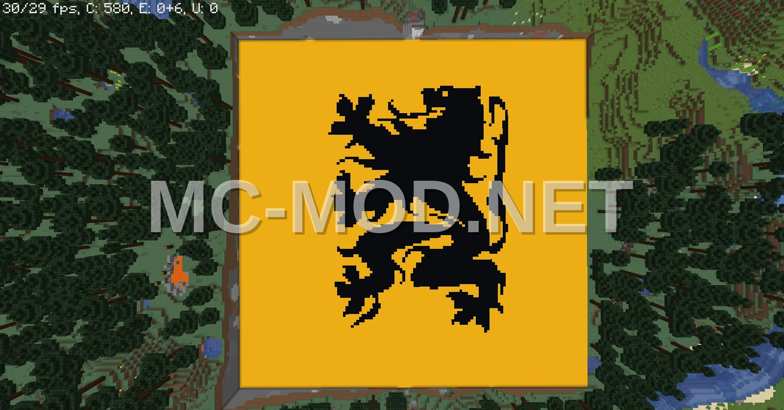 Flanders Battle Flag Map Art