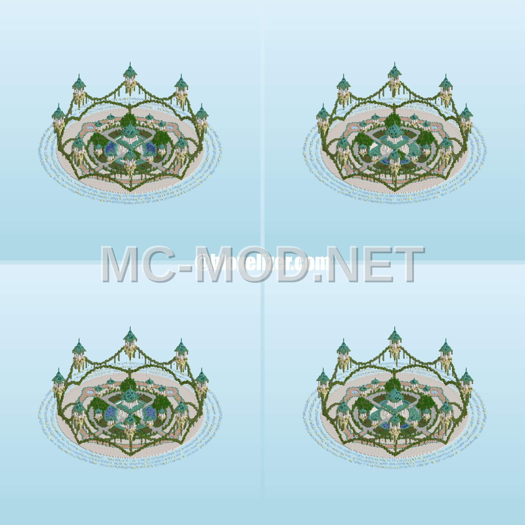 Floating Island Sanctuary – Smooth Quartz & End Rod