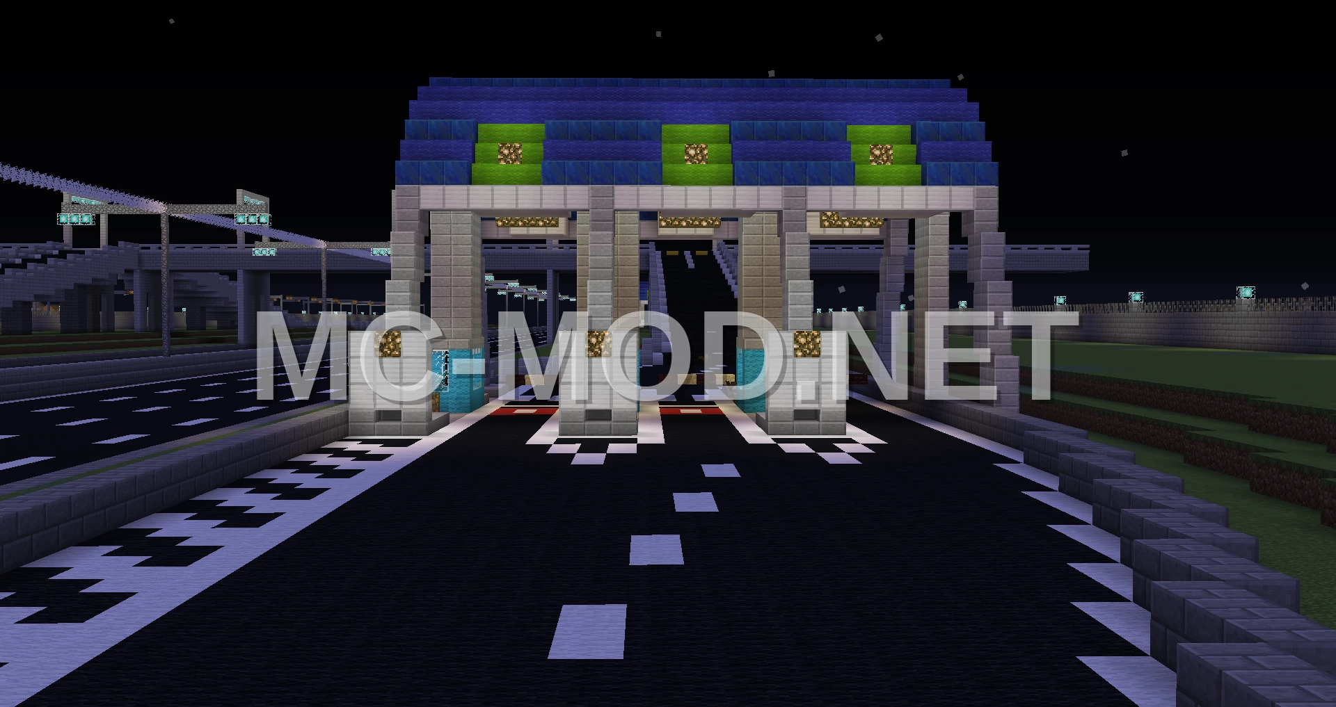Four Lane Expressway With Toll Booth