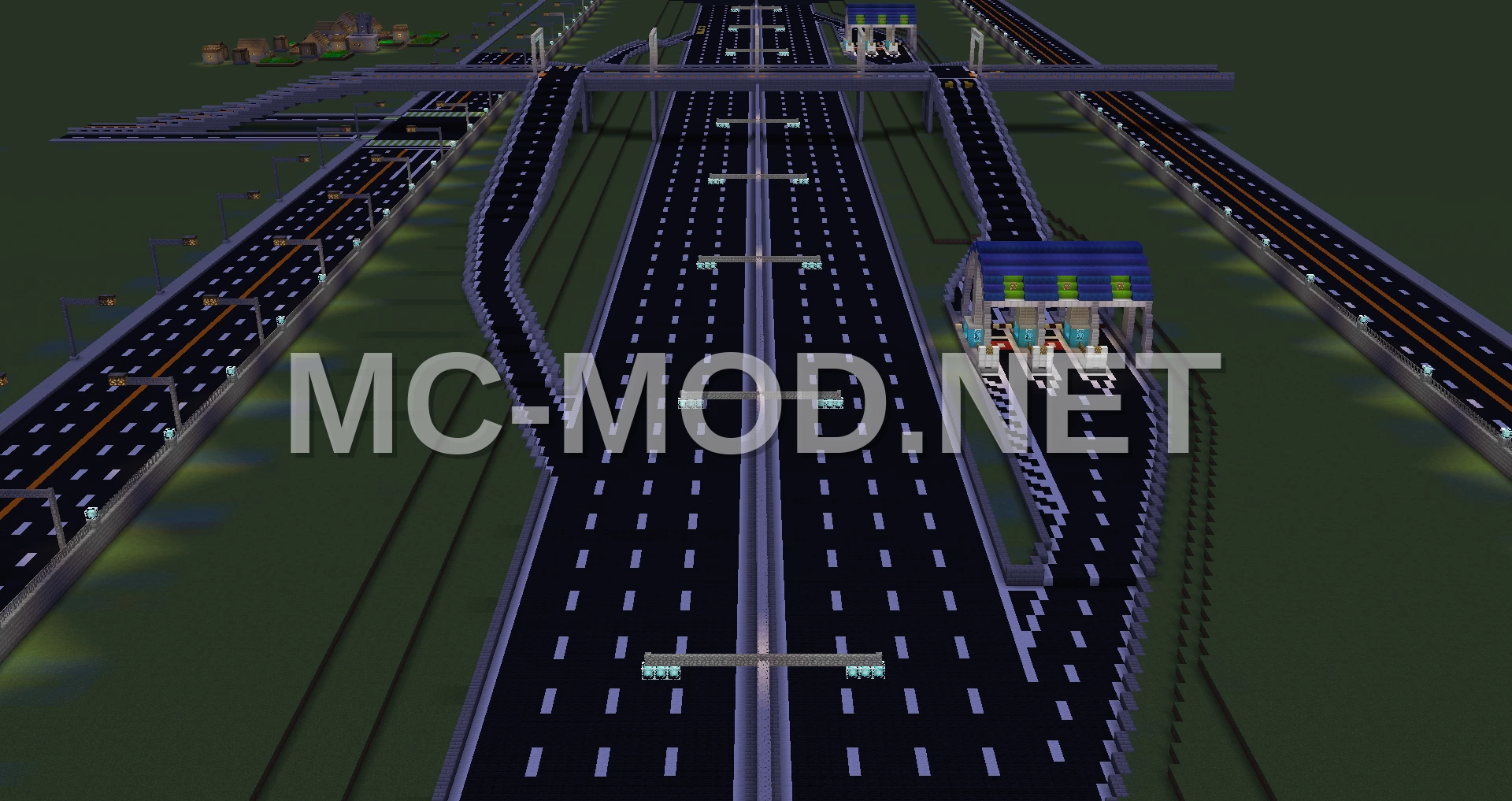 Four Lane Expressway With Toll Booth