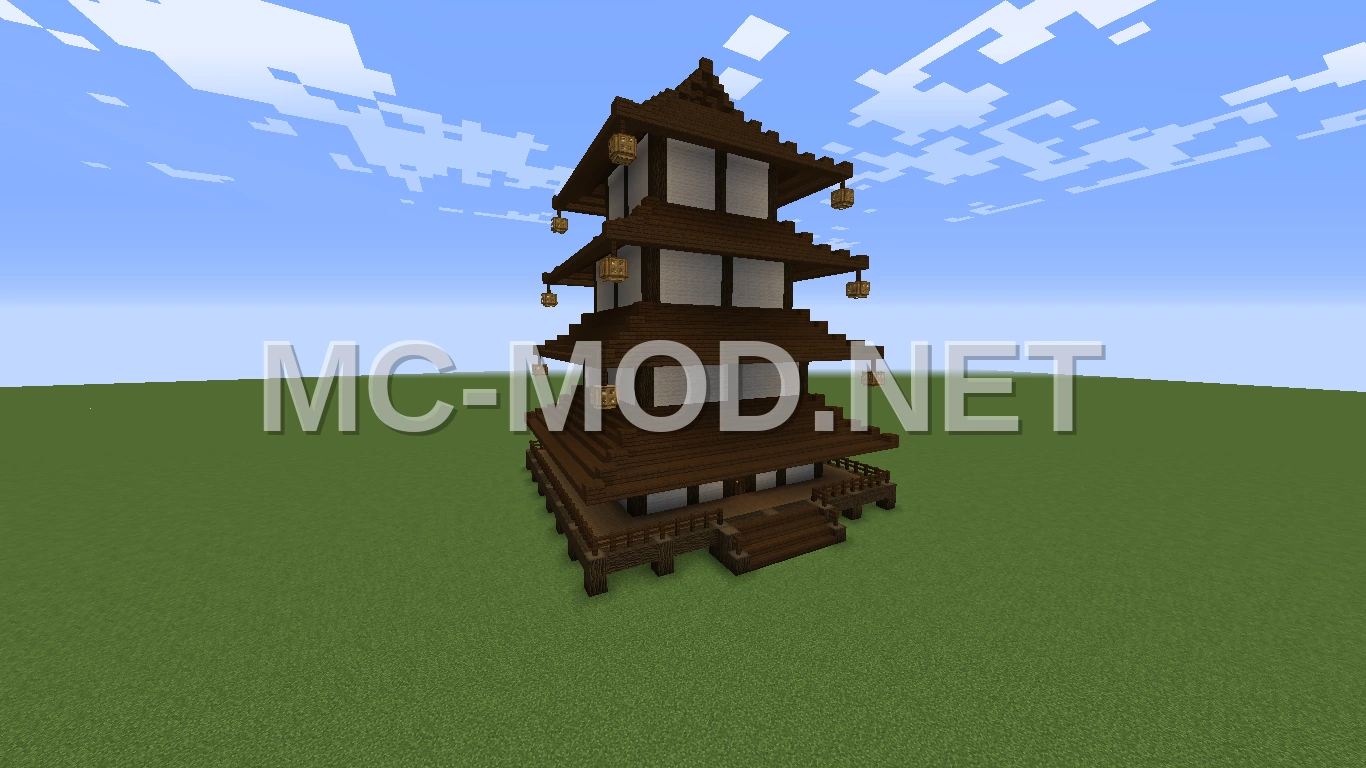 Four Story Asian Pagoda Structure