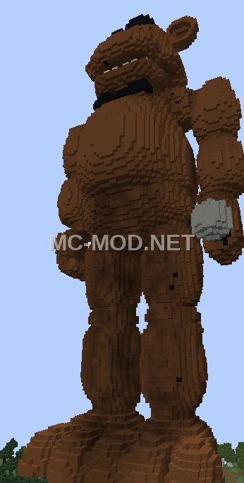 Freddy Fazbear Minecraft Statue