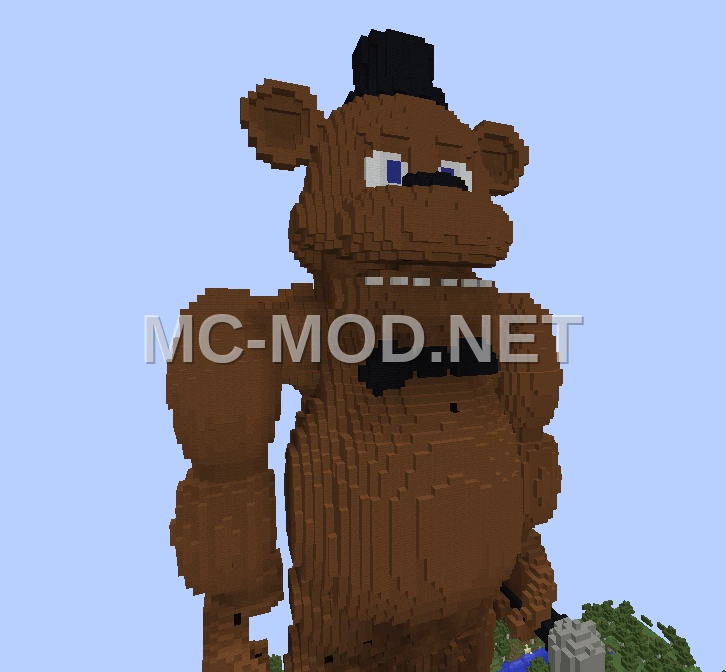 Freddy Fazbear Minecraft Statue