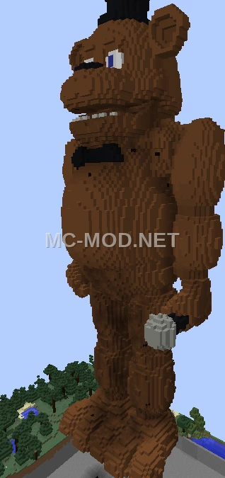 Freddy Fazbear Minecraft Statue