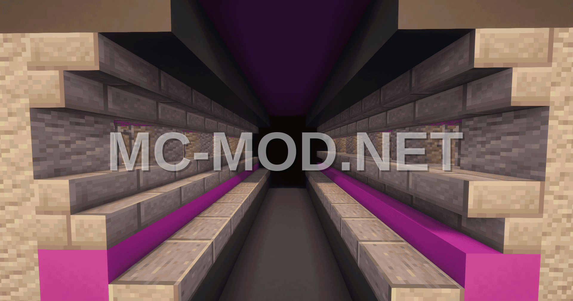 Futuristic Neon Nether Tunnels