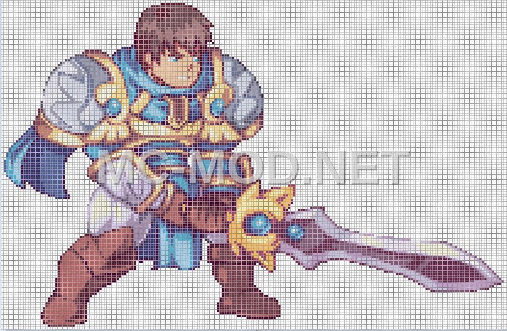 Garen Champion League of Legends Pixel Art