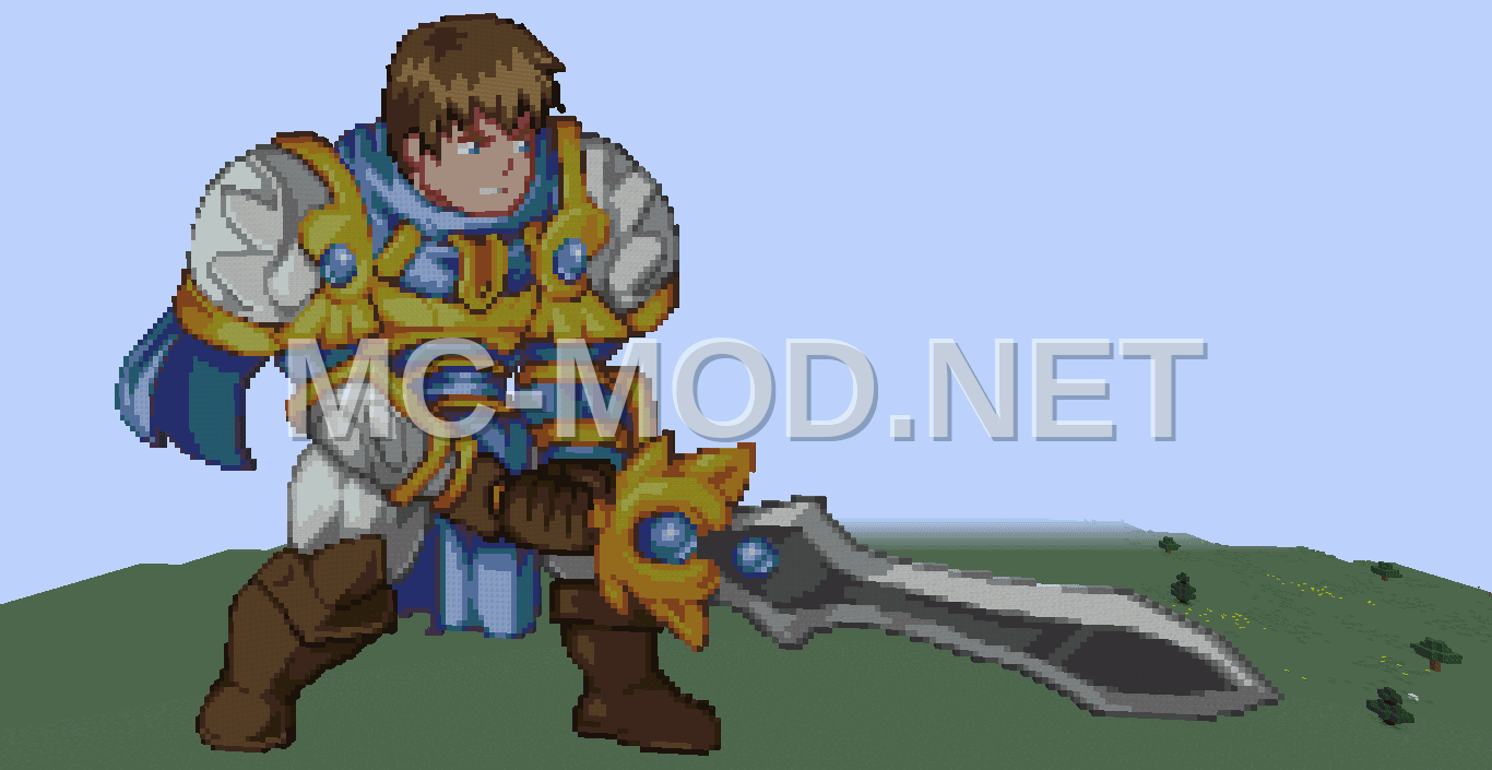 Garen Champion League of Legends Pixel Art