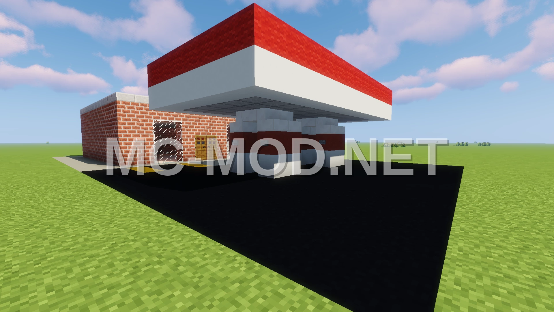 Minecraft Gas Station Build