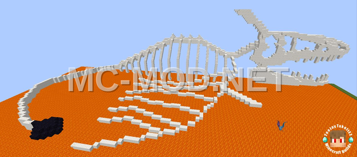 Giant Charizard Fossil Skeleton Structure