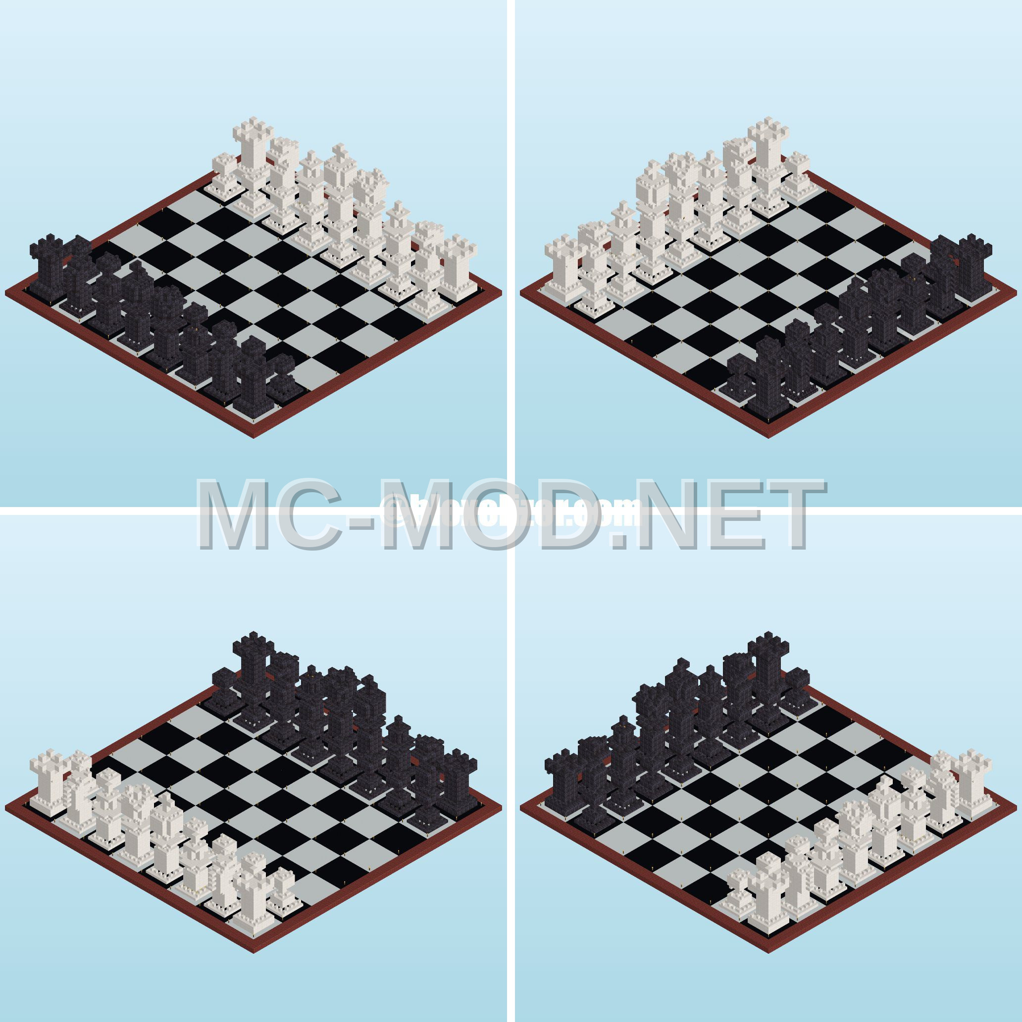 Giant Chessboard With Pieces
