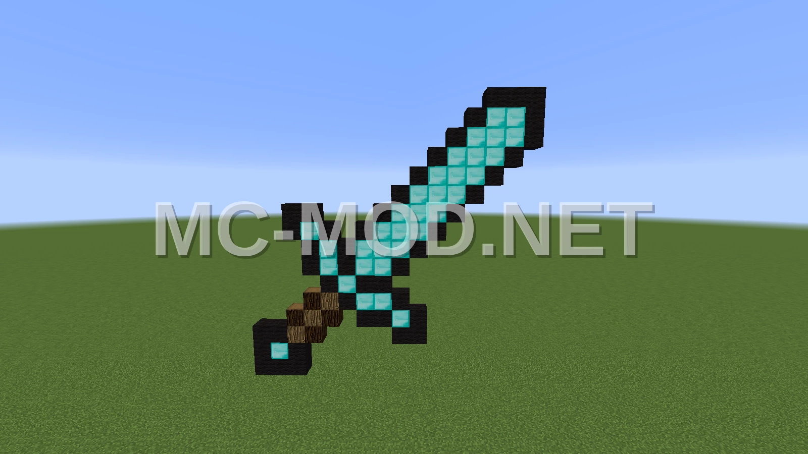 Giant Diamond Sword Pixel Art