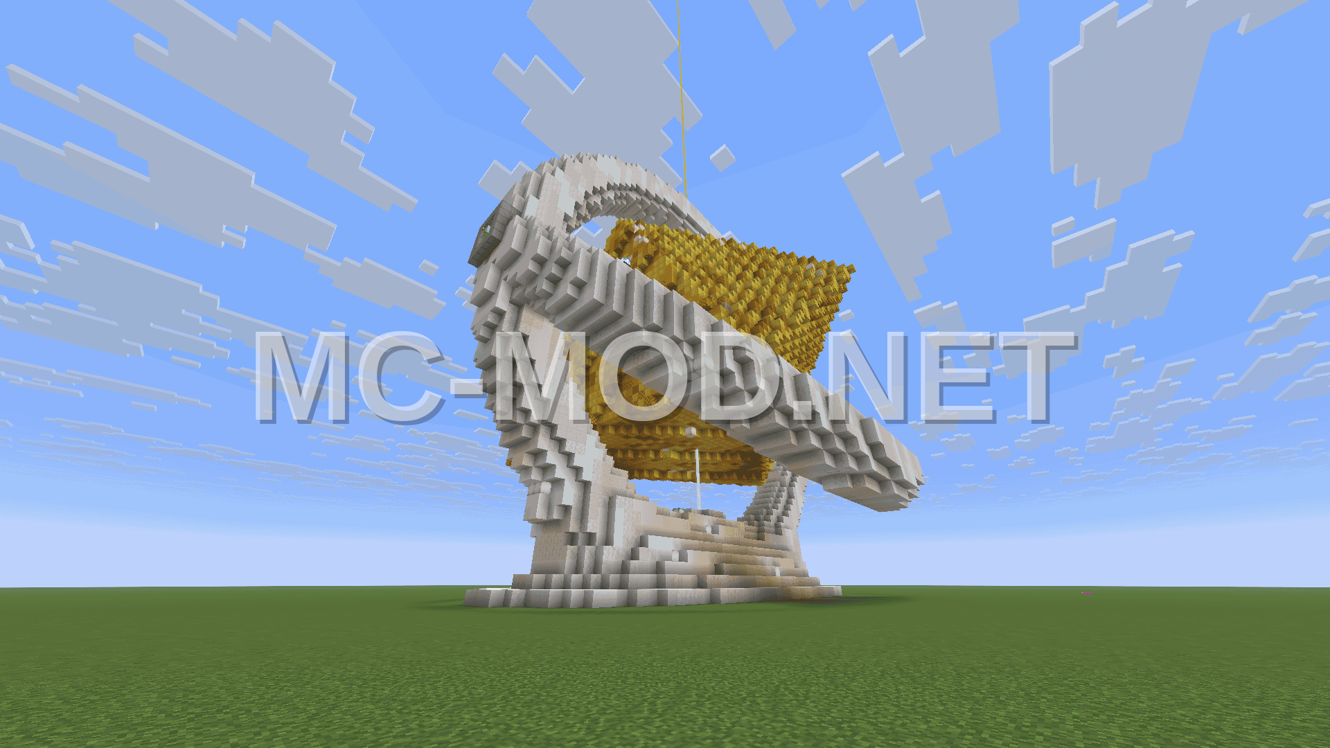 Giant Levitating Gold Ore Beacon