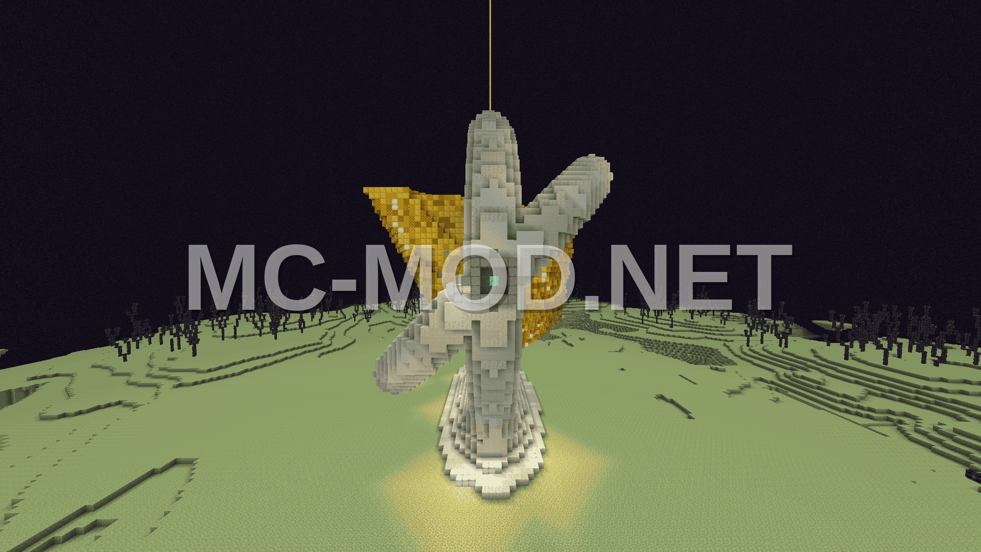 Giant Levitating Gold Ore Beacon