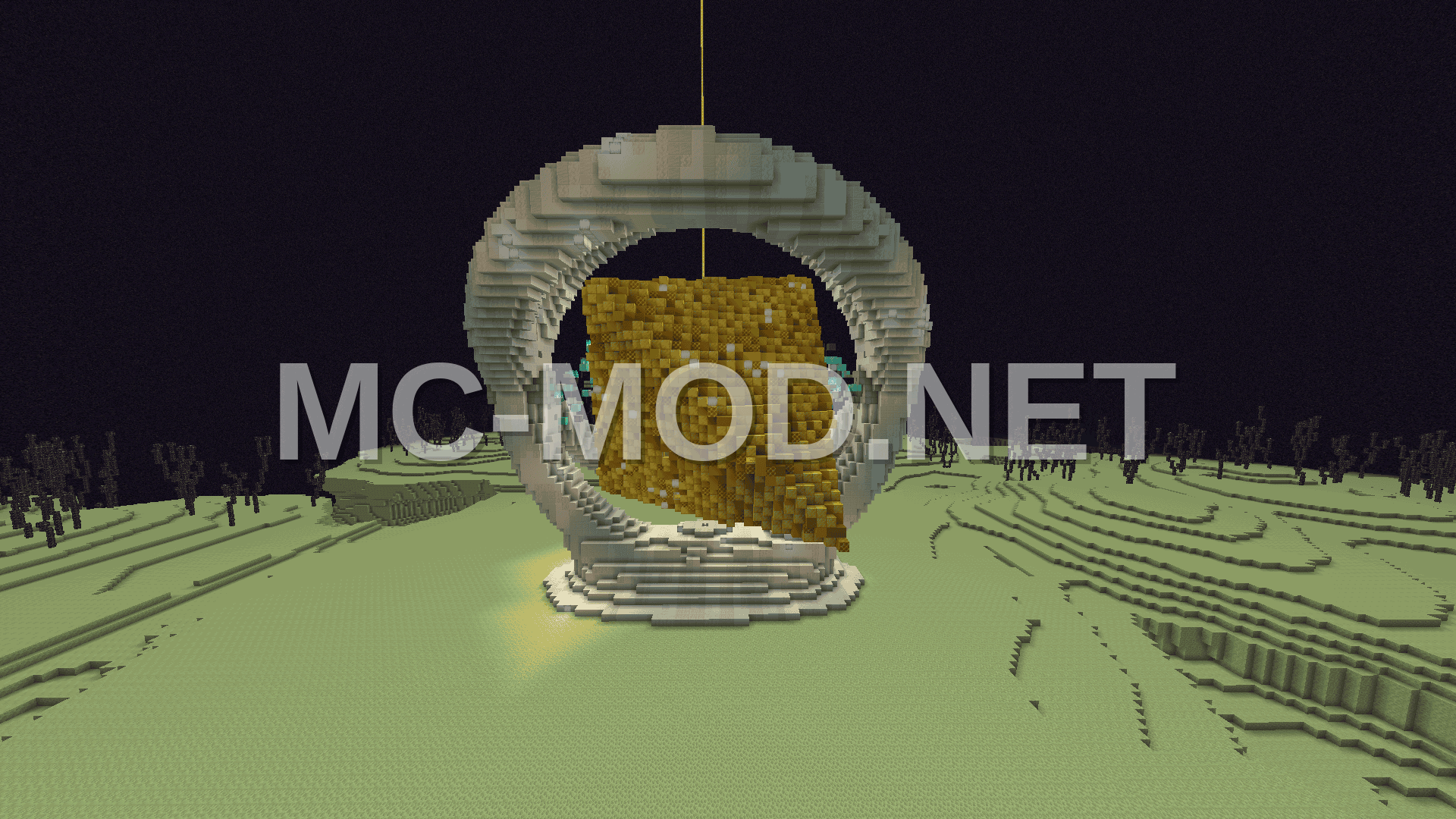 Giant Levitating Gold Ore Beacon