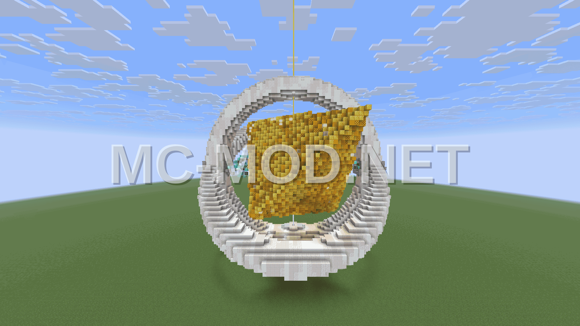 Giant Levitating Gold Ore Beacon