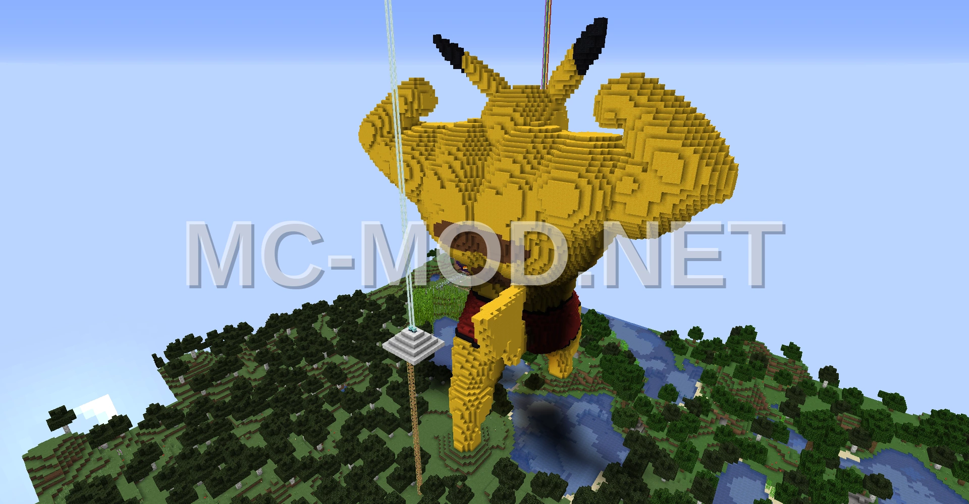 Giant Muscular Pikachu Statue