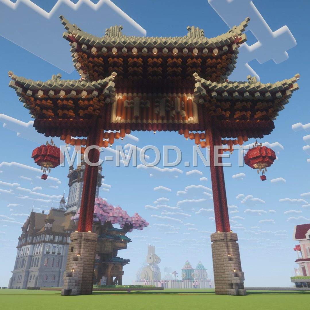 Giant Oriental Torii Gate