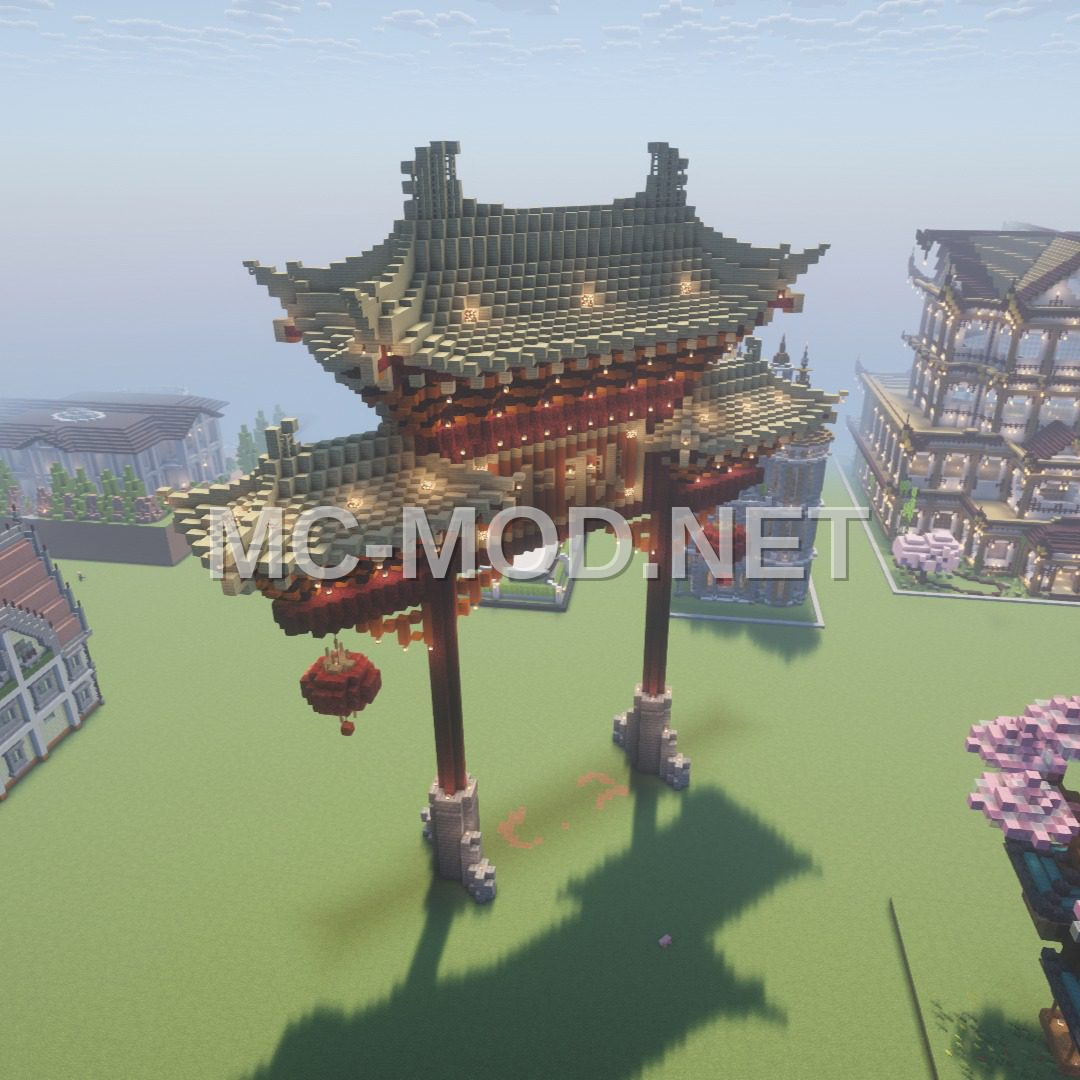 Giant Oriental Torii Gate