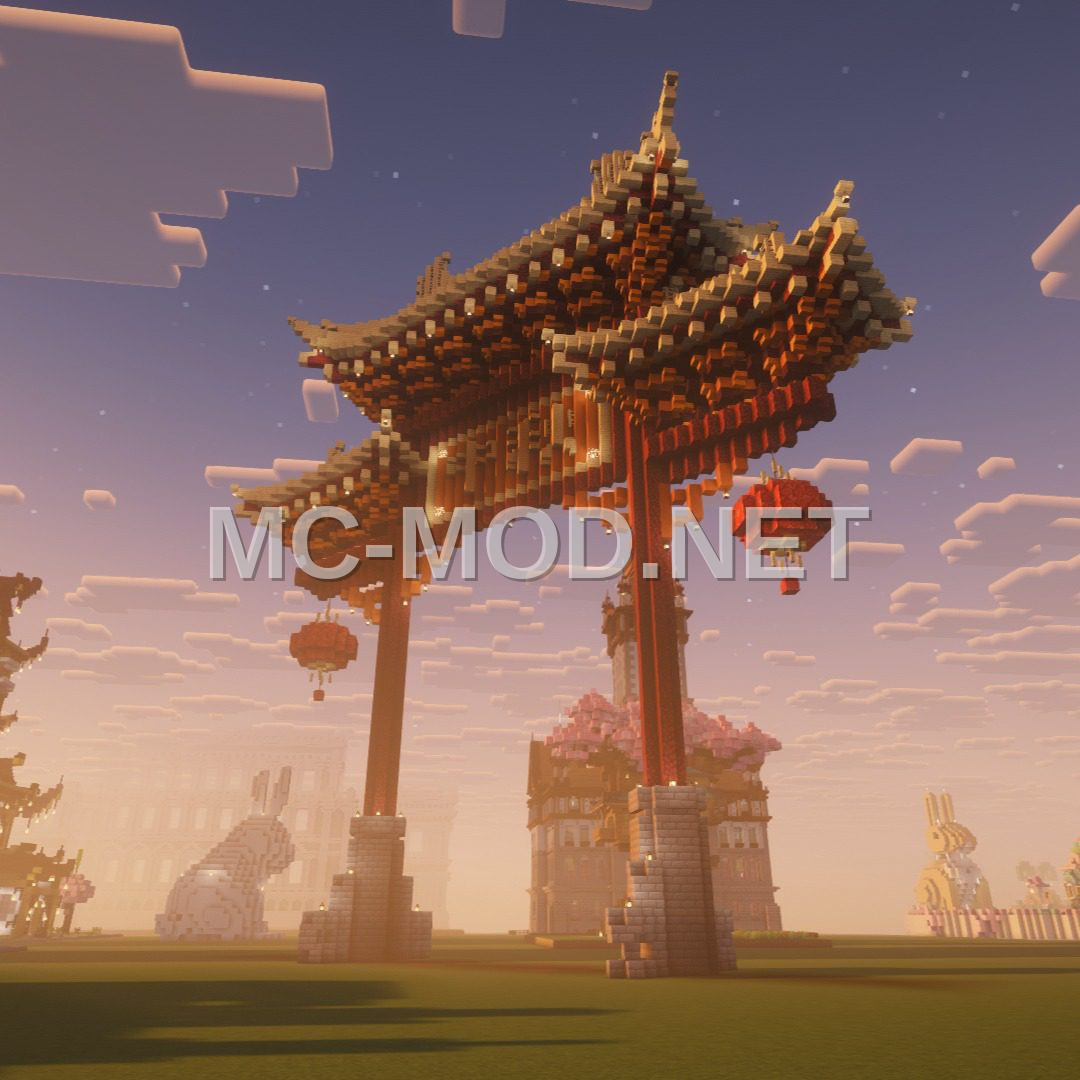 Giant Oriental Torii Gate