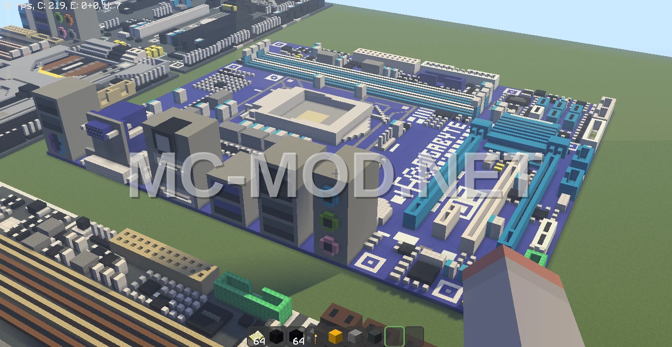 Gigabyte B75M Motherboard Pixel Art