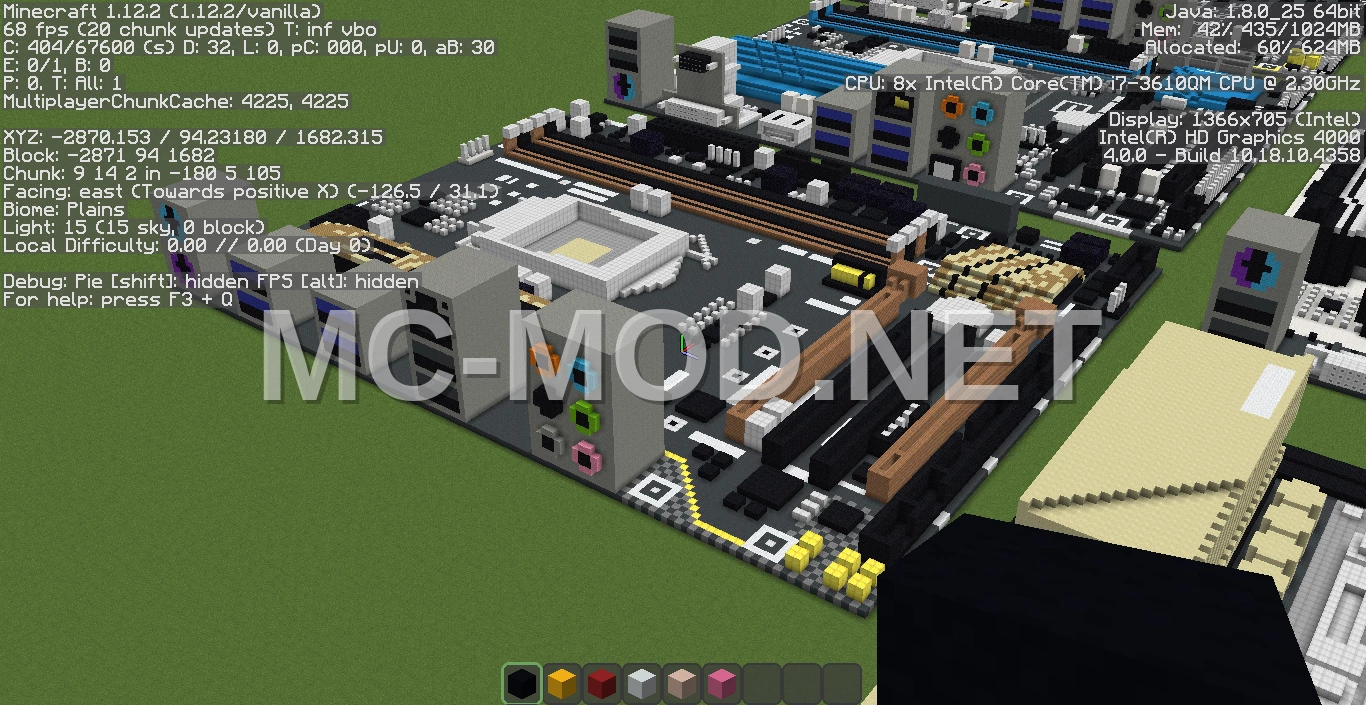 Gigabyte Motherboard Pixel Art Schematic