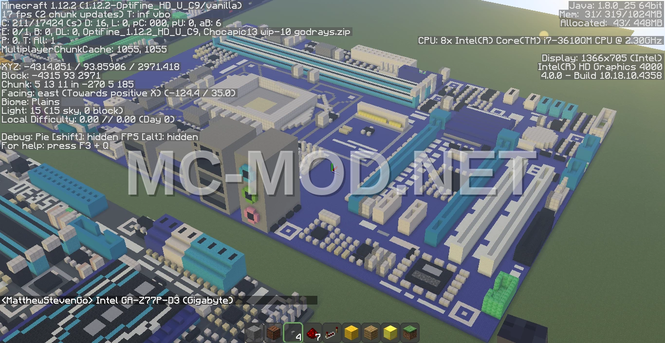 Gigabyte Z77P-D3 Motherboard Pixel Art