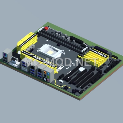 Gigabyte Z97X UD5H Motherboard Pixel Art