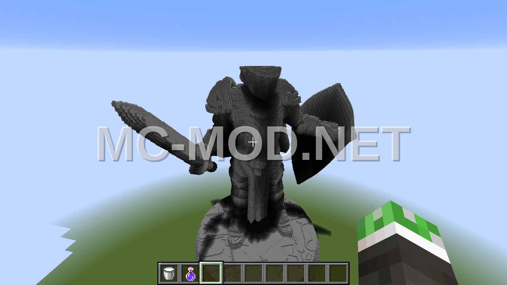 Gigantic Paladin Stone Statue