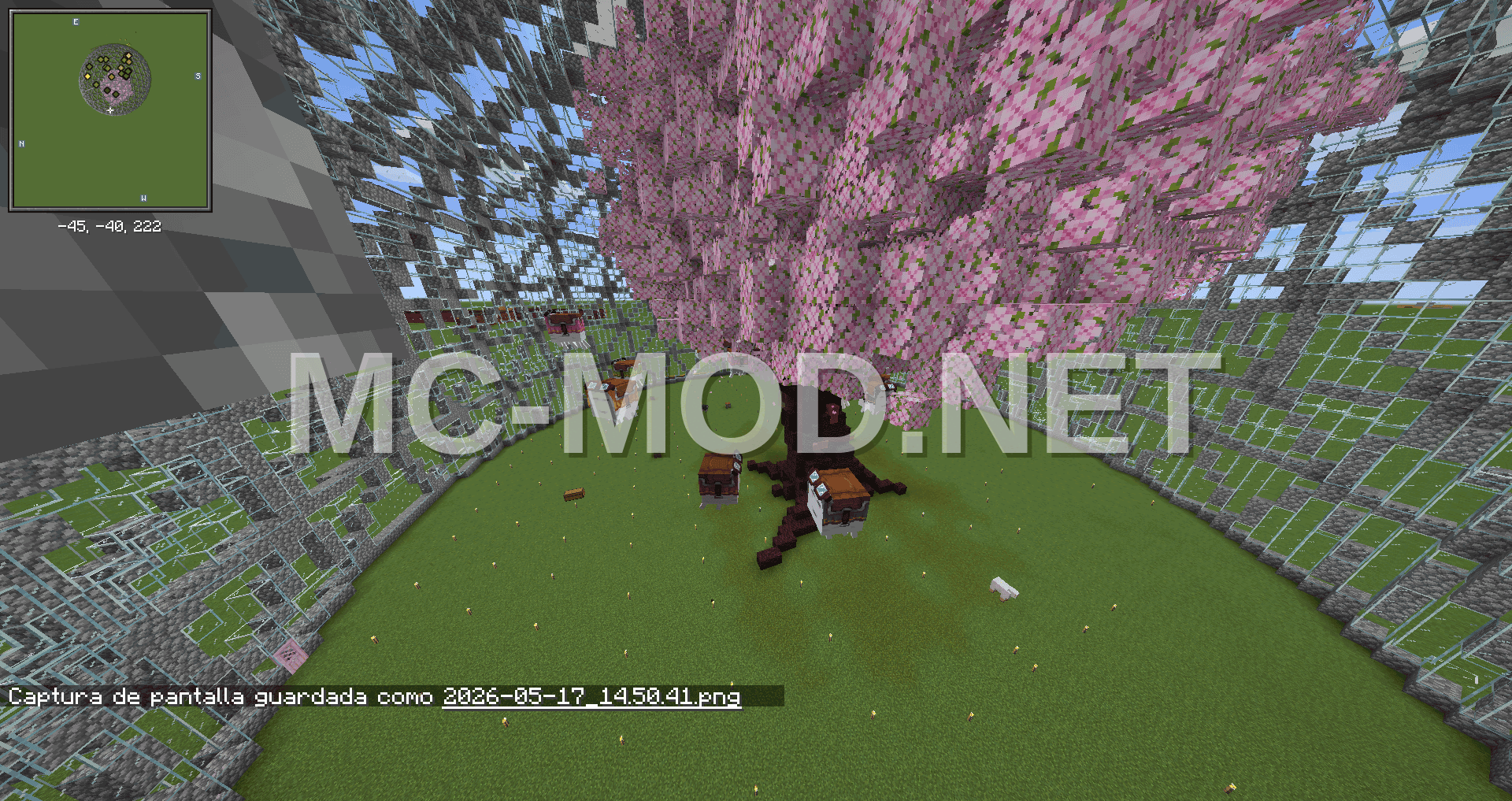 Glass Dome With Cherry Tree