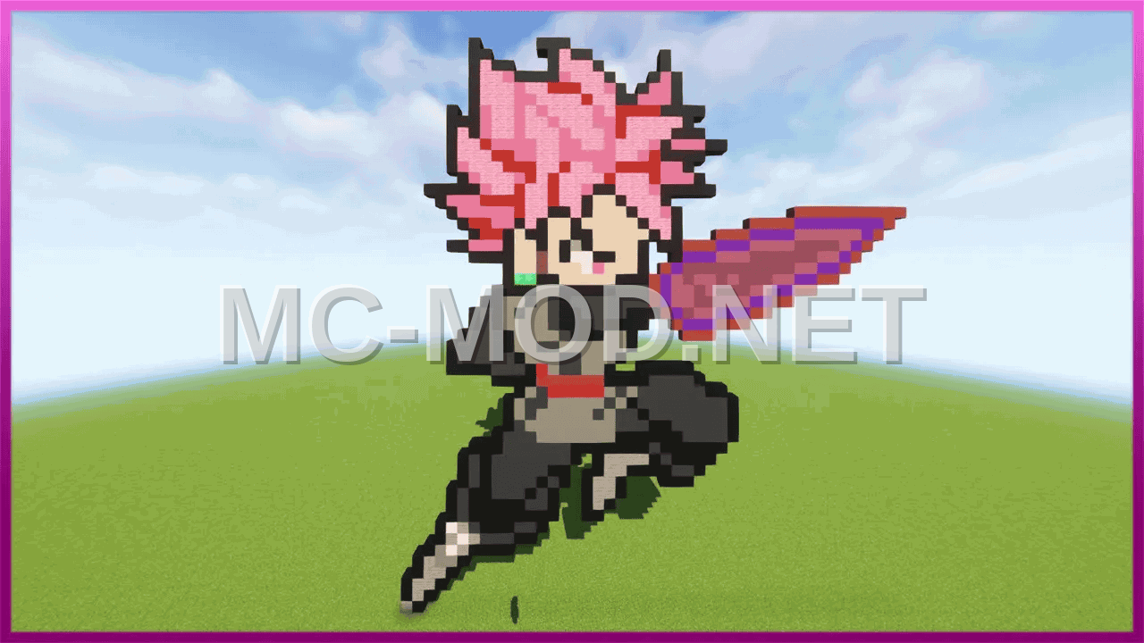 Goku Rose Pixel Art