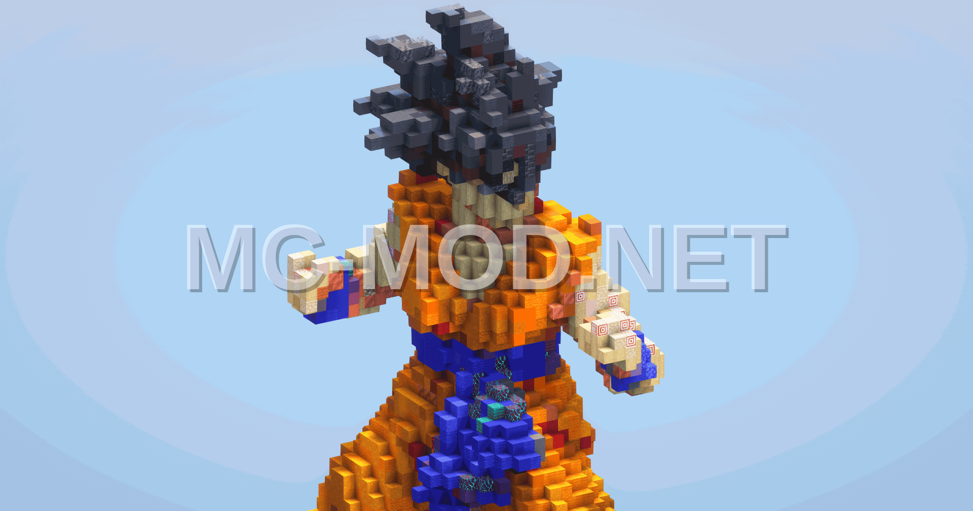 Goku Statue – Orange Wool & Concrete