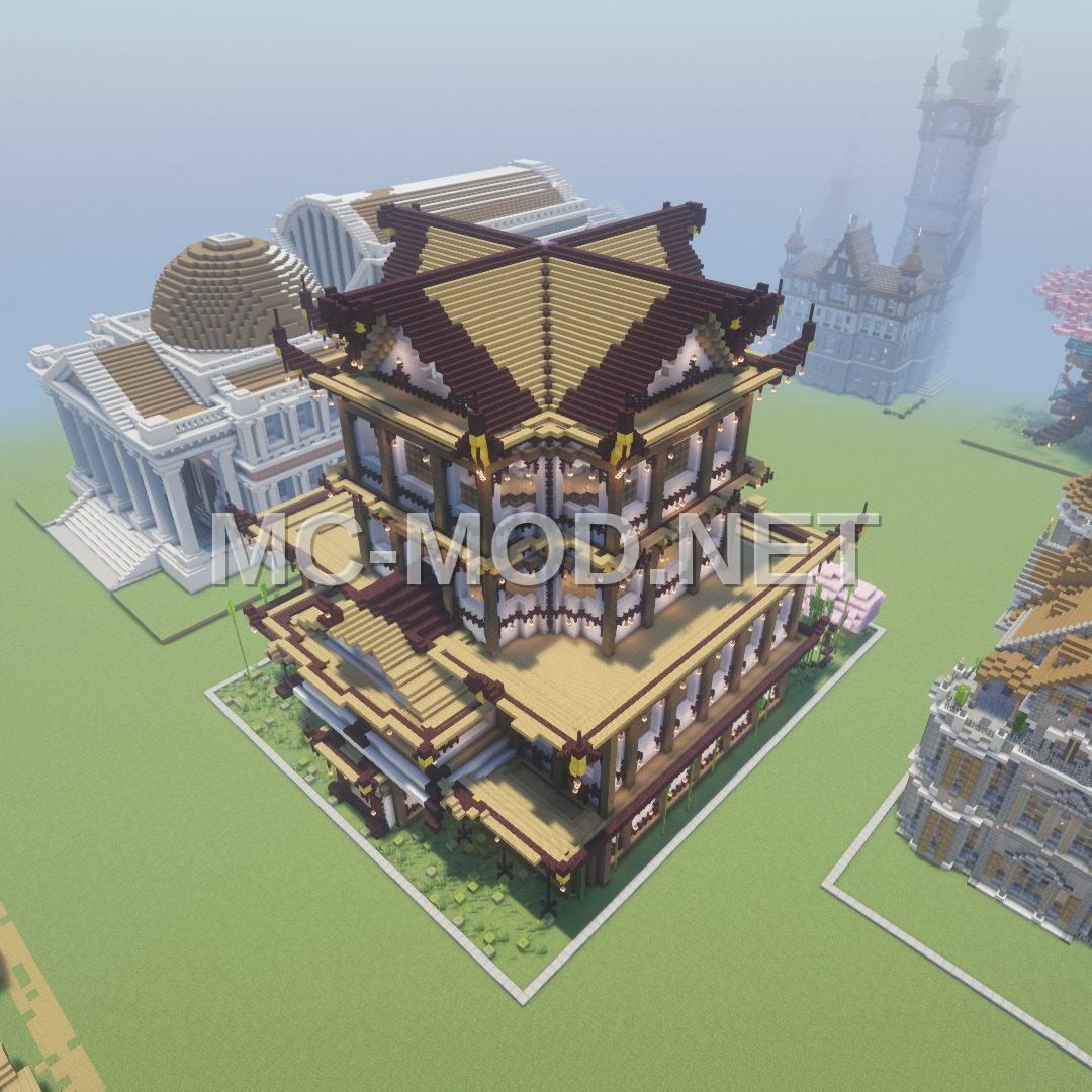 Golden Oriental Temple Structure