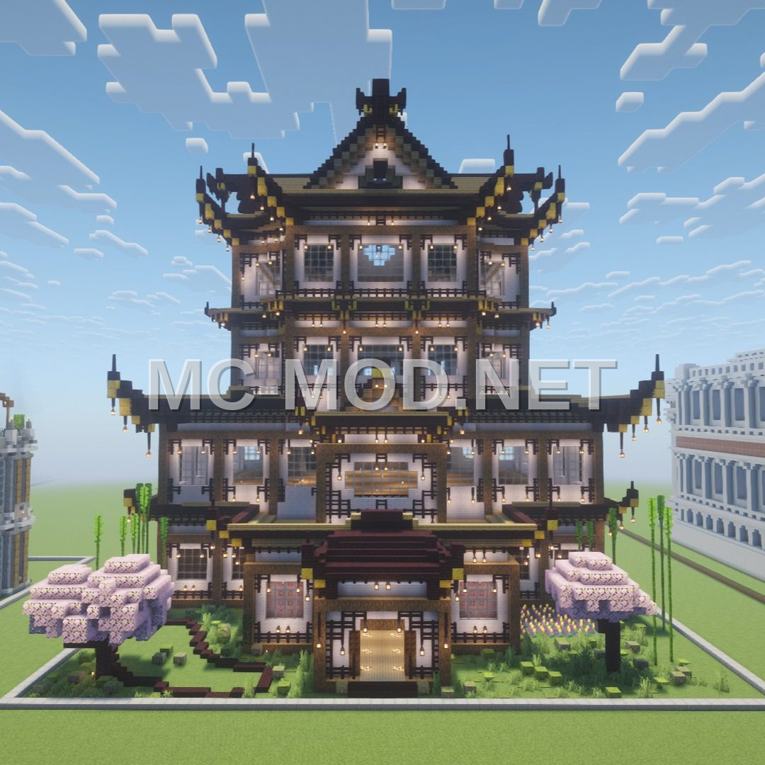 Golden Oriental Temple Structure