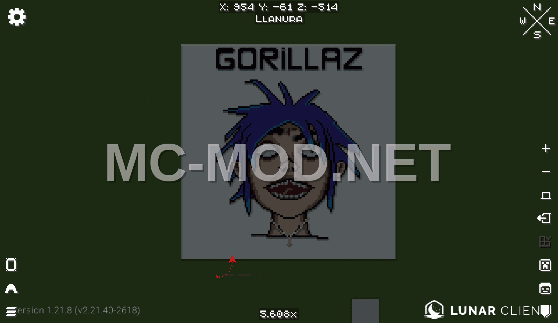 Gorillaz 2-D Pixel Art